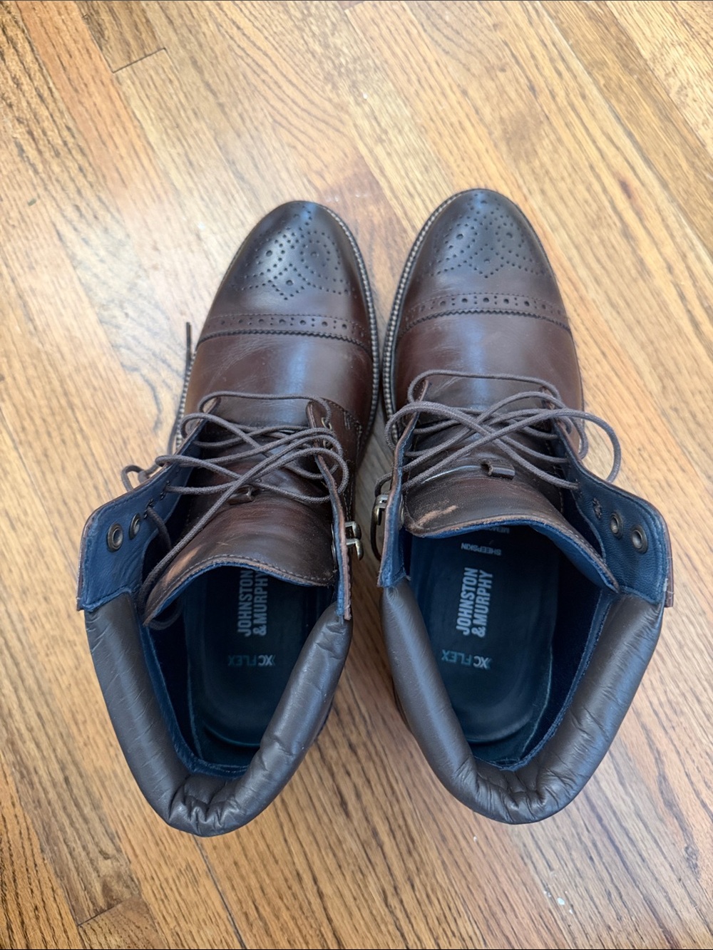 Johnston & Murphy Brown Leather Chukka Wingtip Boots